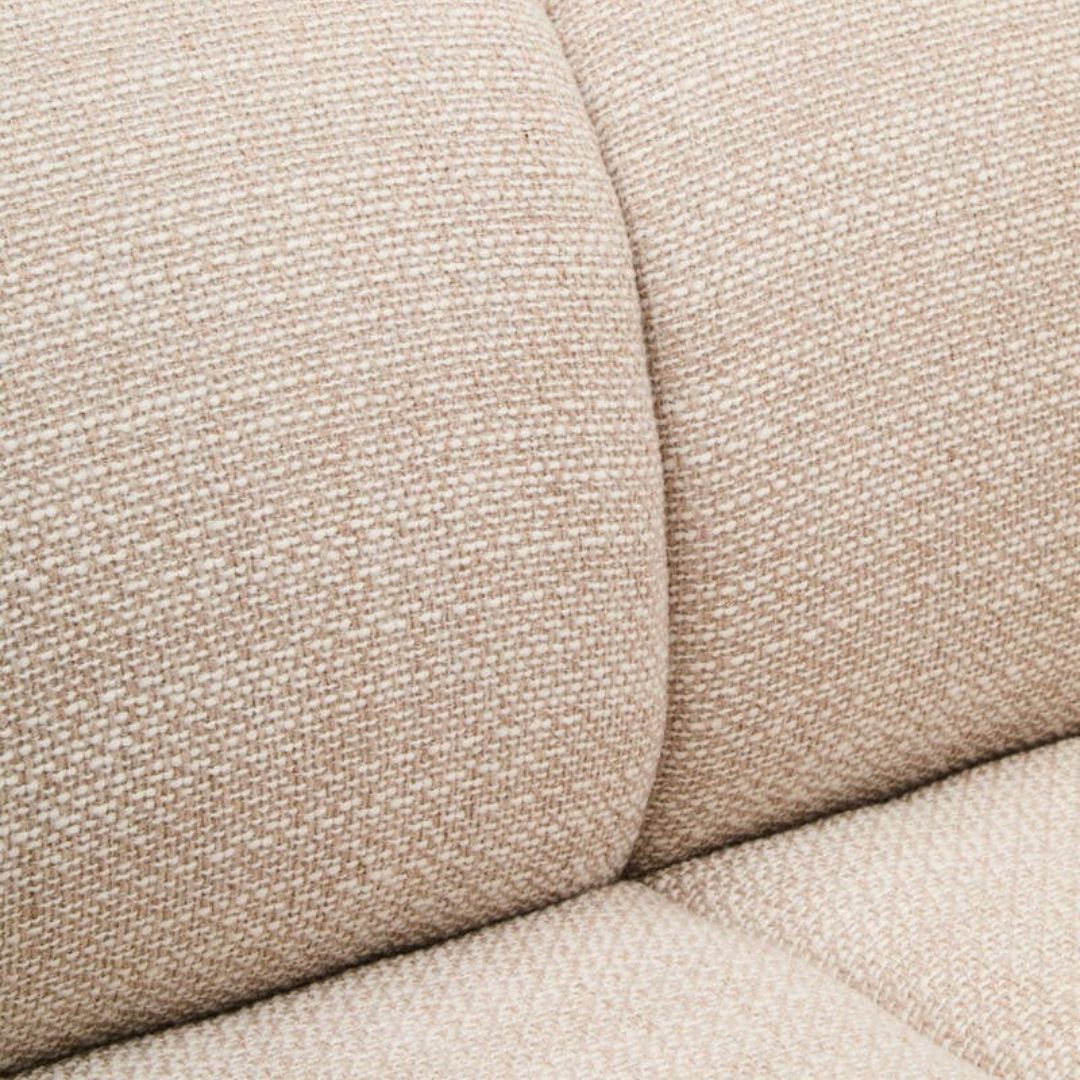 Alora Cream Linen Curved 3-Seater Sofa - INSIDE HOUSE
