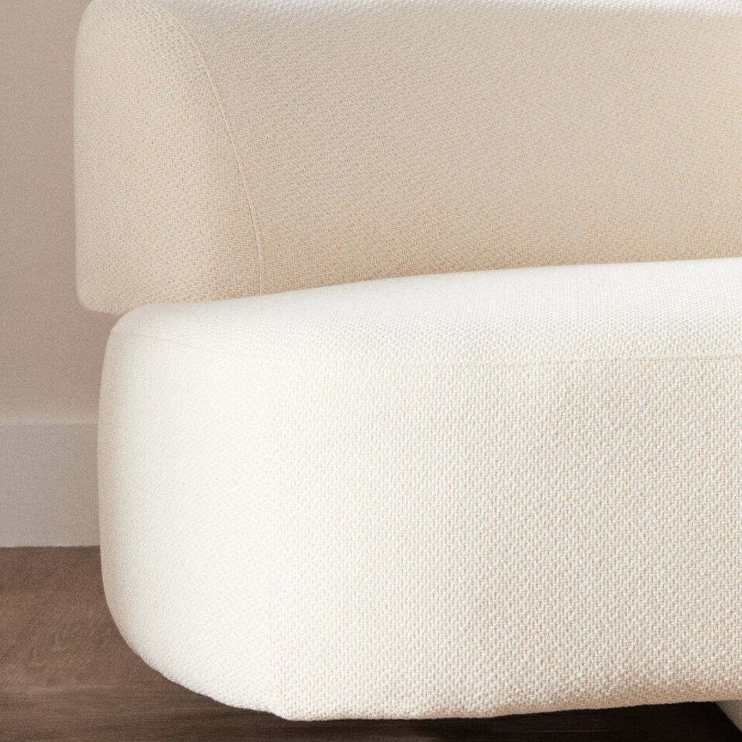 Althea Cream Linen Curved 3-Seater Sofa - INSIDE HOUSE