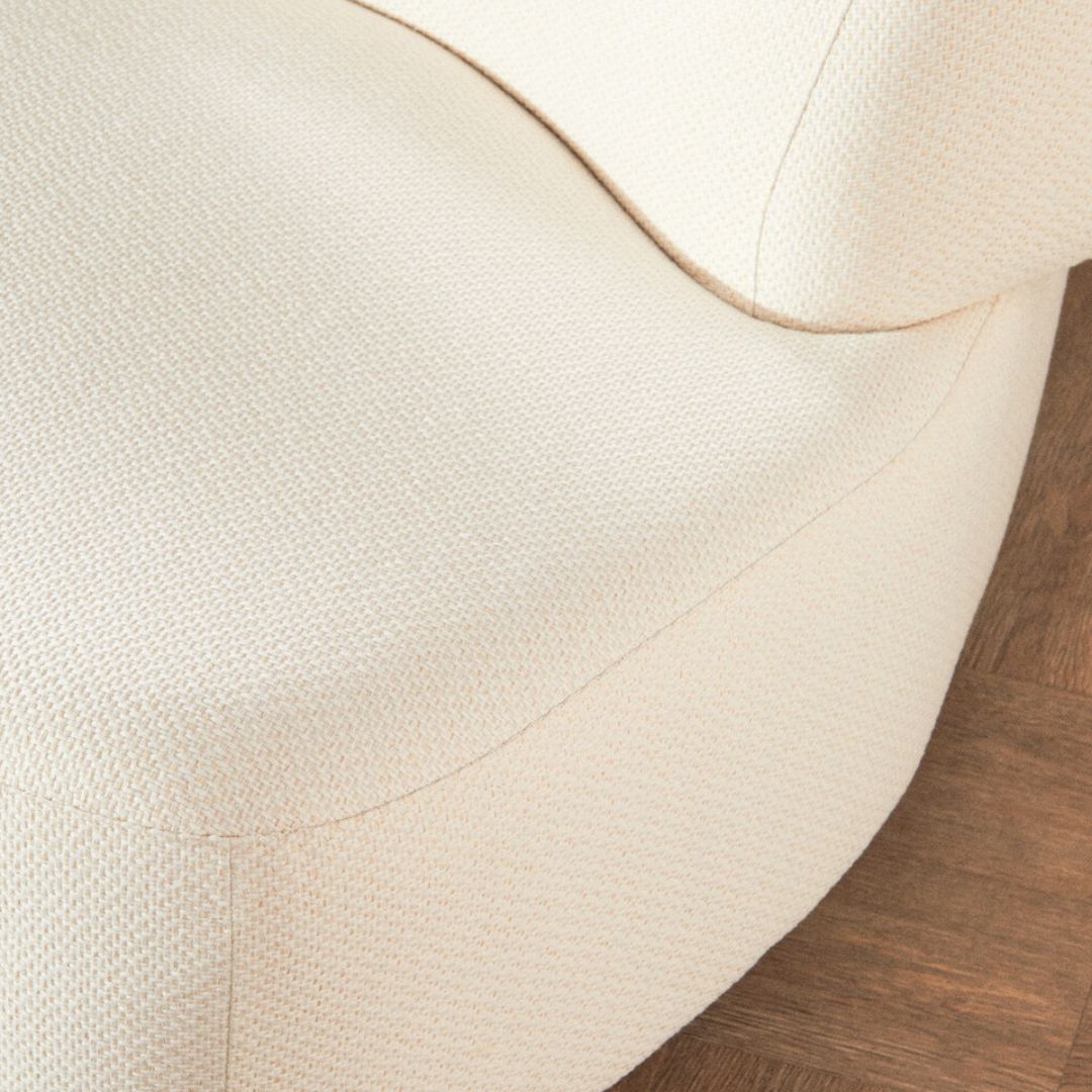 Althea Cream Linen Curved 3-Seater Sofa - INSIDE HOUSE