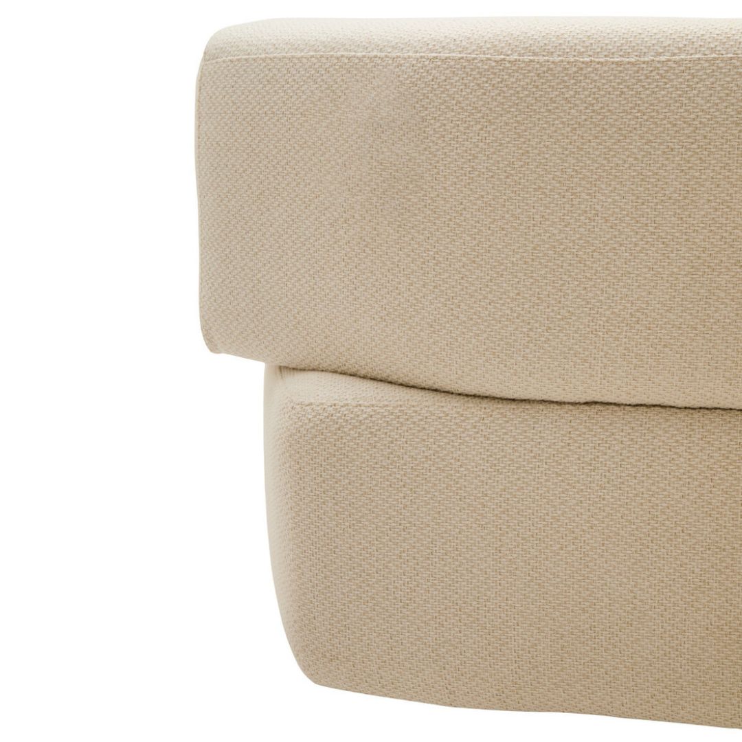 Althea Cream Linen Curved 3-Seater Sofa - INSIDE HOUSE