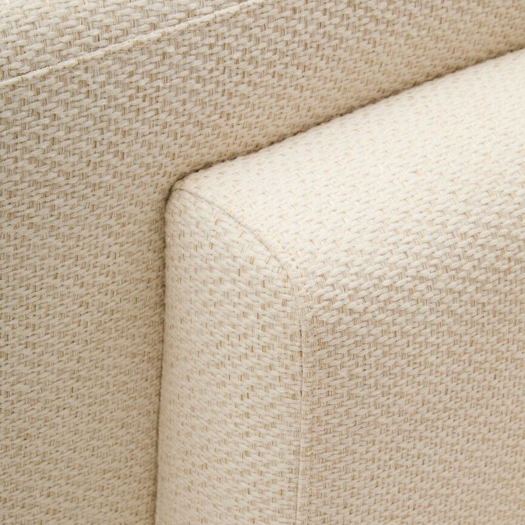 Althea Cream Linen Curved 3-Seater Sofa - INSIDE HOUSE