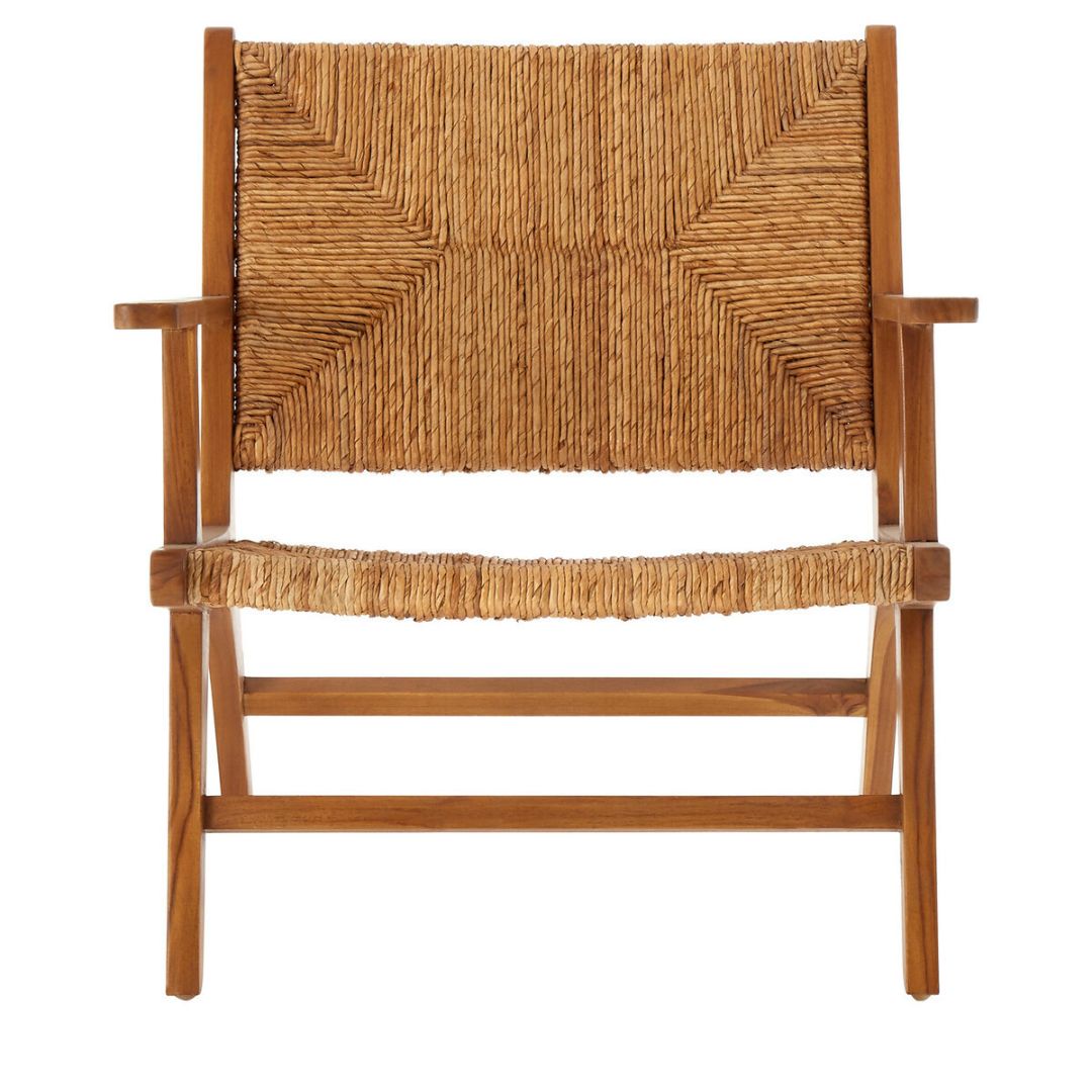 Araya Natural Rattan Armchair – Teak Frame - INSIDE HOUSE