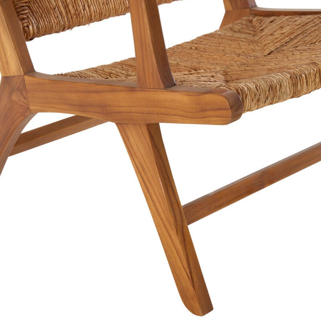 Araya Natural Rattan Armchair – Teak Frame - INSIDE HOUSE