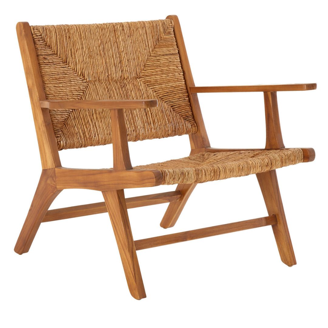 Araya Natural Rattan Armchair – Teak Frame - INSIDE HOUSE