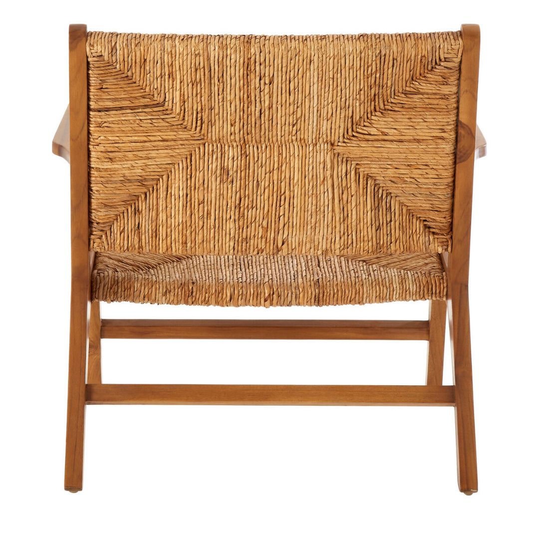 Araya Natural Rattan Armchair – Teak Frame - INSIDE HOUSE