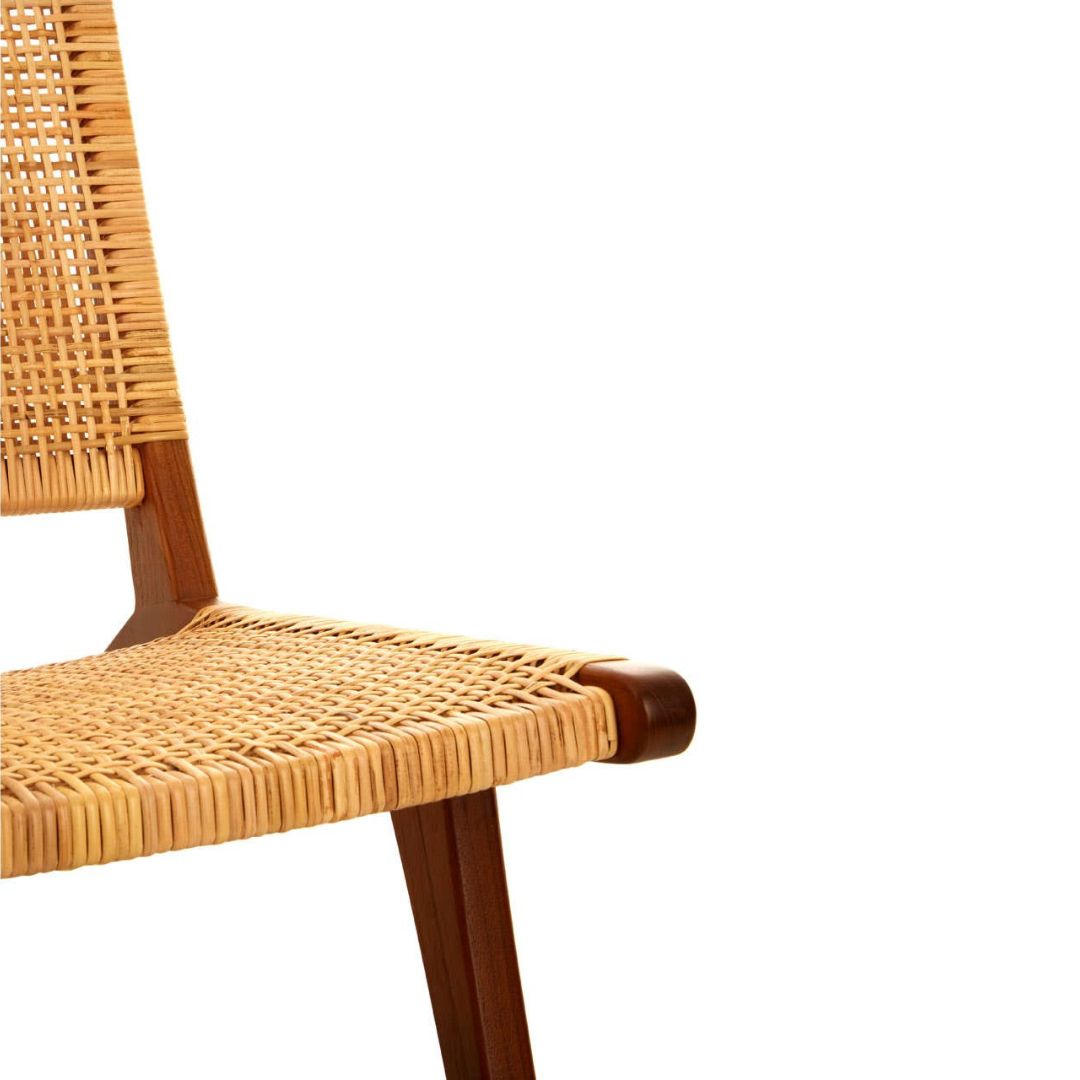 Araya Natural Rattan Lounge Chair – Teak Frame - INSIDE HOUSE