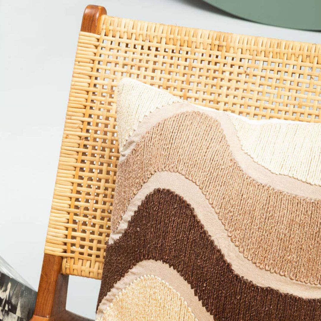 Araya Natural Rattan Lounge Chair – Teak Frame - INSIDE HOUSE