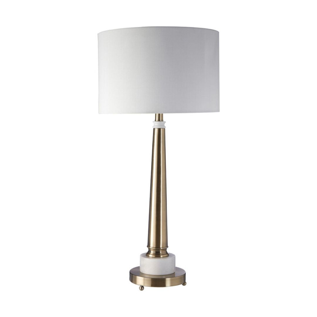 Arden Marble Accent Brushed Table Lamp - INSIDE HOUSE