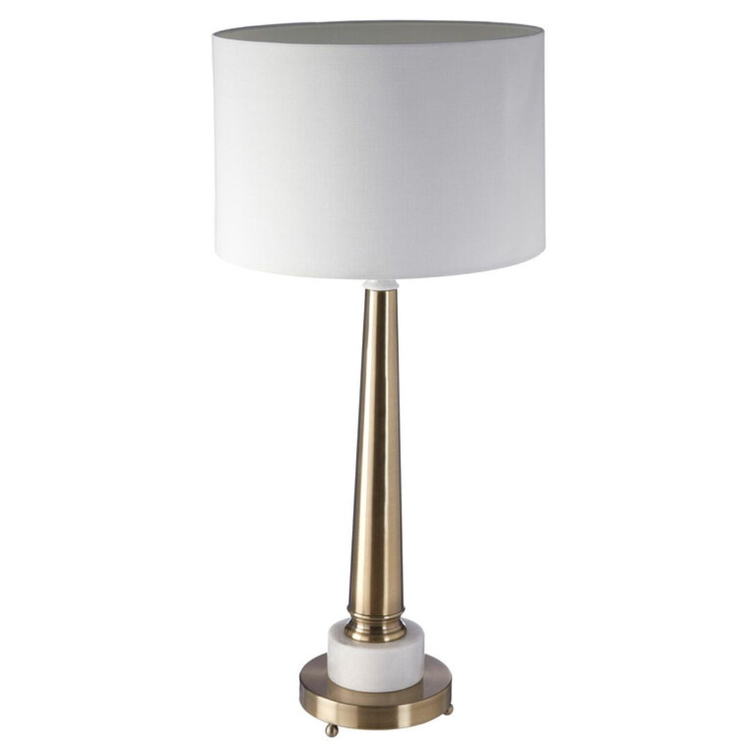 Arden Marble Accent Brushed Table Lamp - INSIDE HOUSE