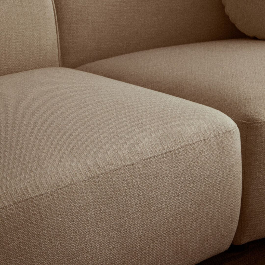 Aurelia Cream Linen Curved 3-Seater Sofa - INSIDE HOUSE