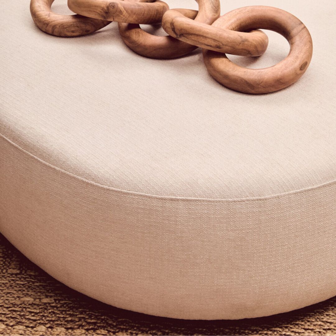 Aurelia Cream Linen Curved 3-Seater Sofa - INSIDE HOUSE