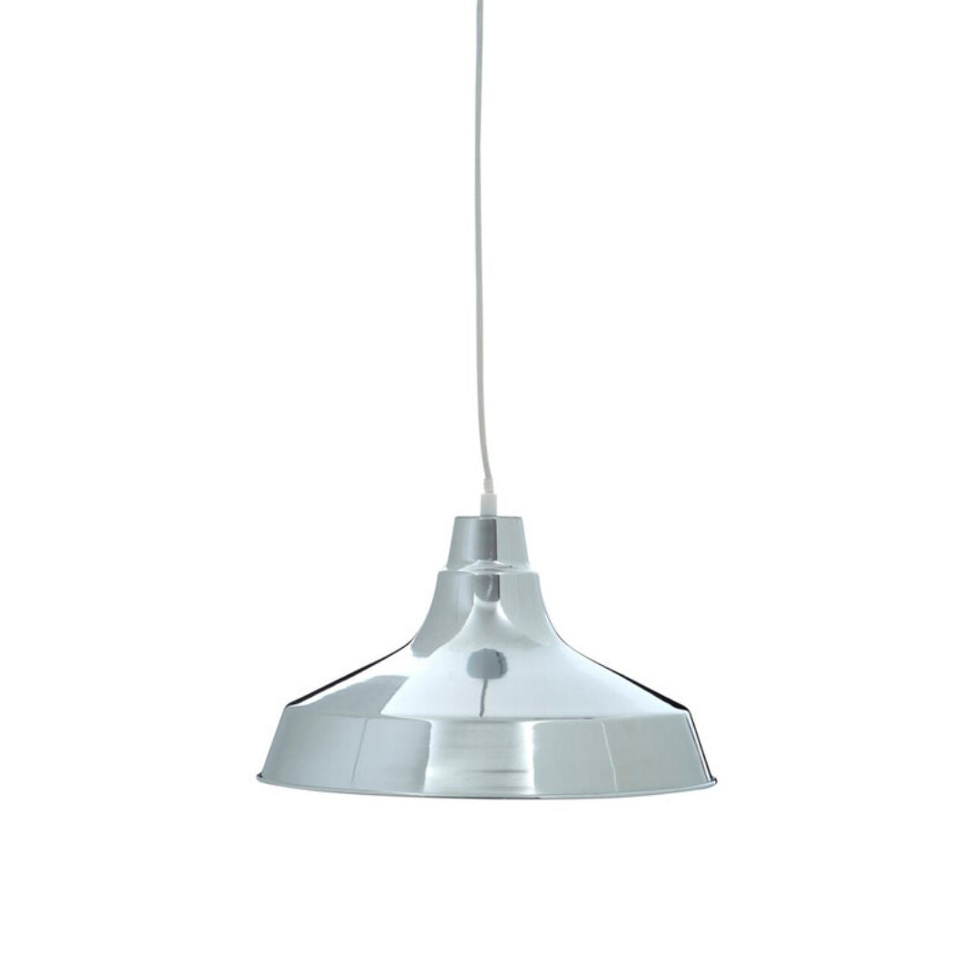 Calvero Chrome Flared Pendant Light - INSIDE HOUSE