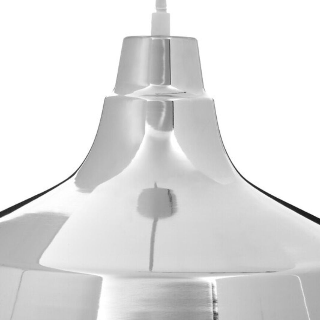 Calvero Chrome Flared Pendant Light - INSIDE HOUSE