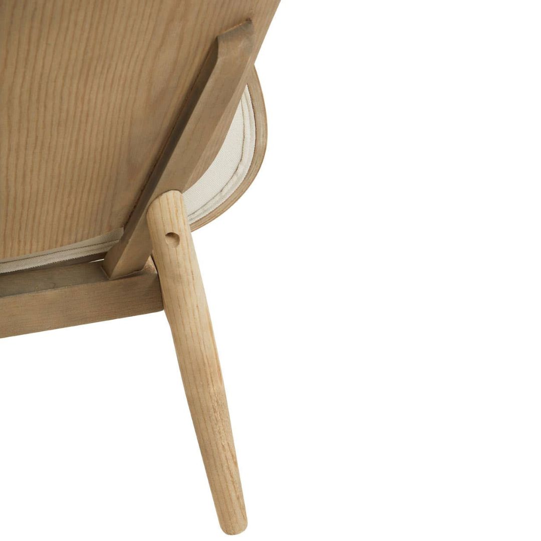 Carlton Tufted Wingback Lounge Chair – Beige &amp; Elmwood - INSIDE HOUSE