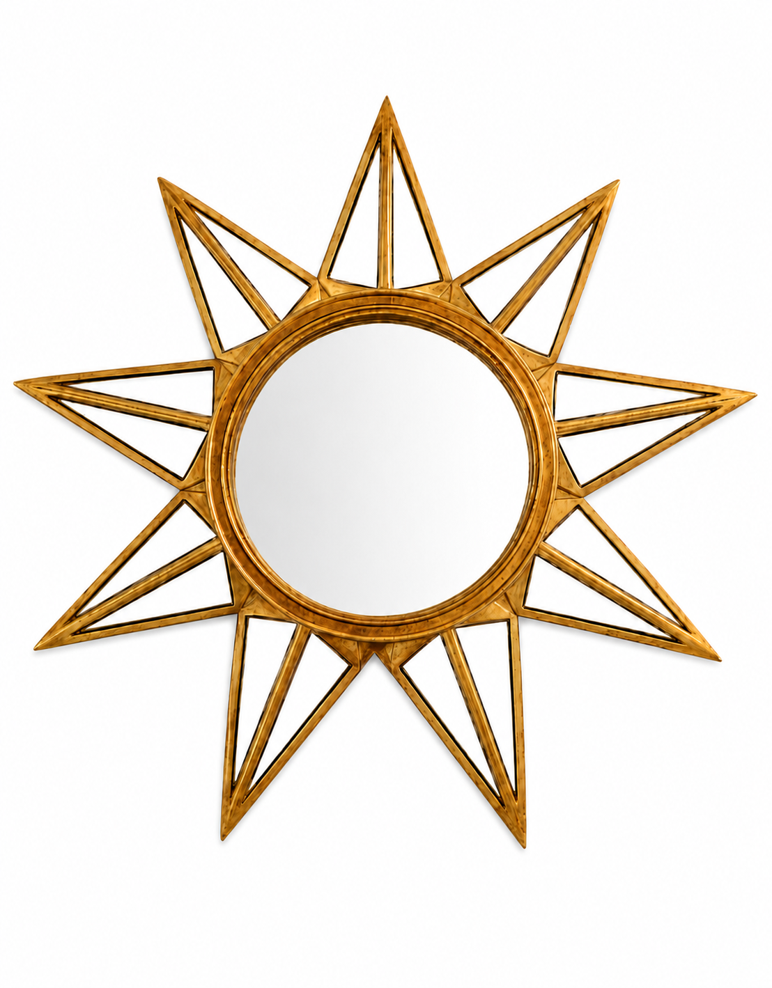 Antique Gold "Mirrored Star" Wall Mirror