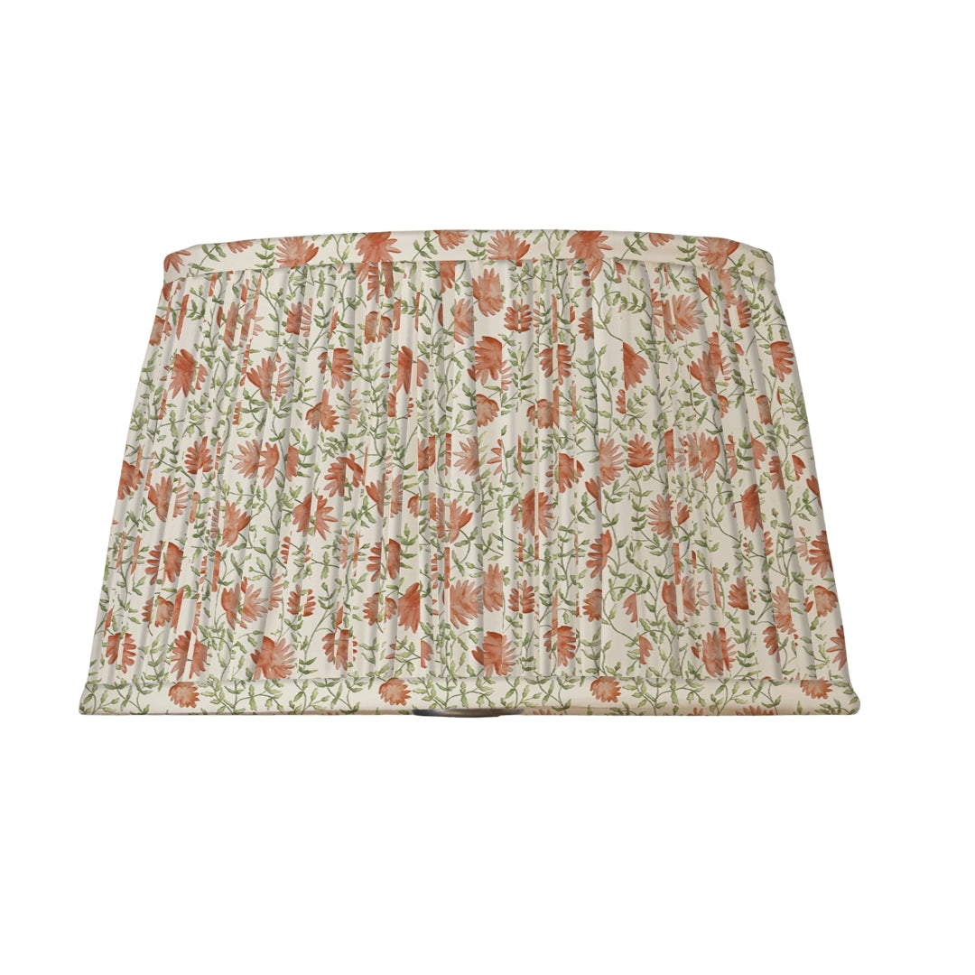 Elai Pleated Tapered Lamp Shade Terracotta: Terracotta / 30 x 50 x 50cm