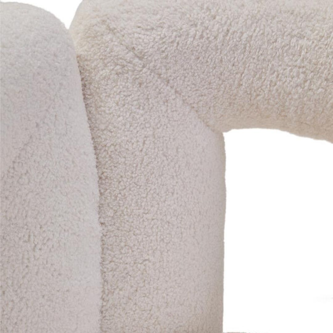 Eira Ivory Bouclé Statement Lounge Chair