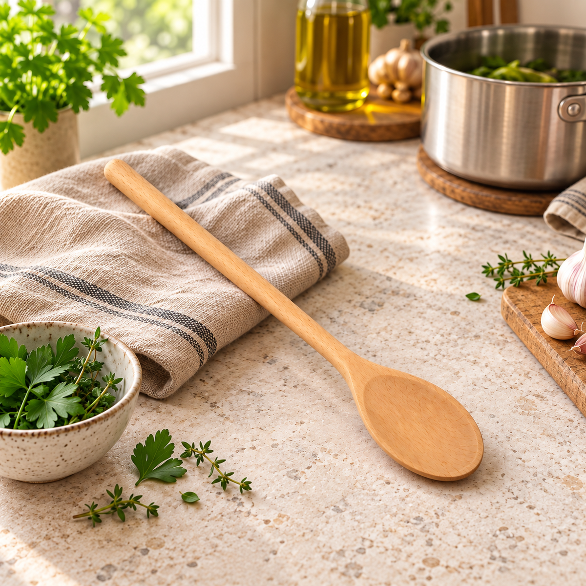 Beech Wooden Spoon 35cm
