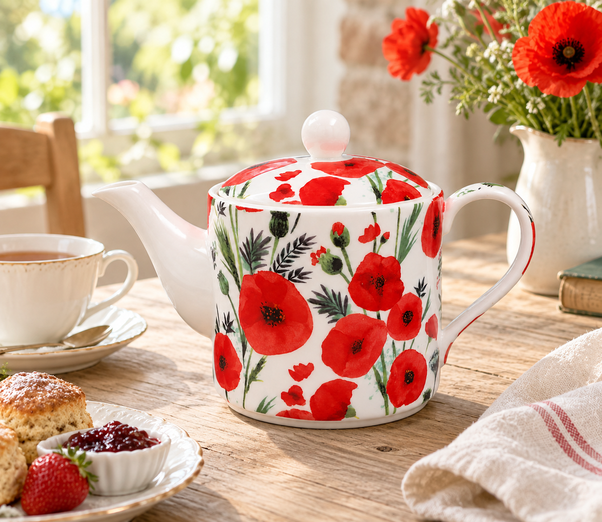 The Leonardo Collection Finola Poppy Teapot