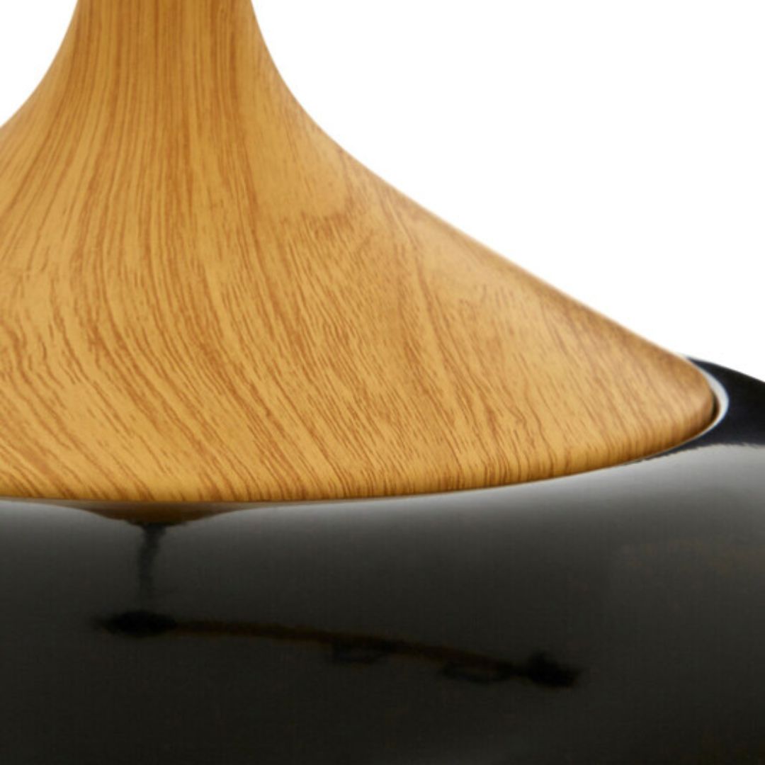 Halden Black Metal Wood Pendant - INSIDE HOUSE