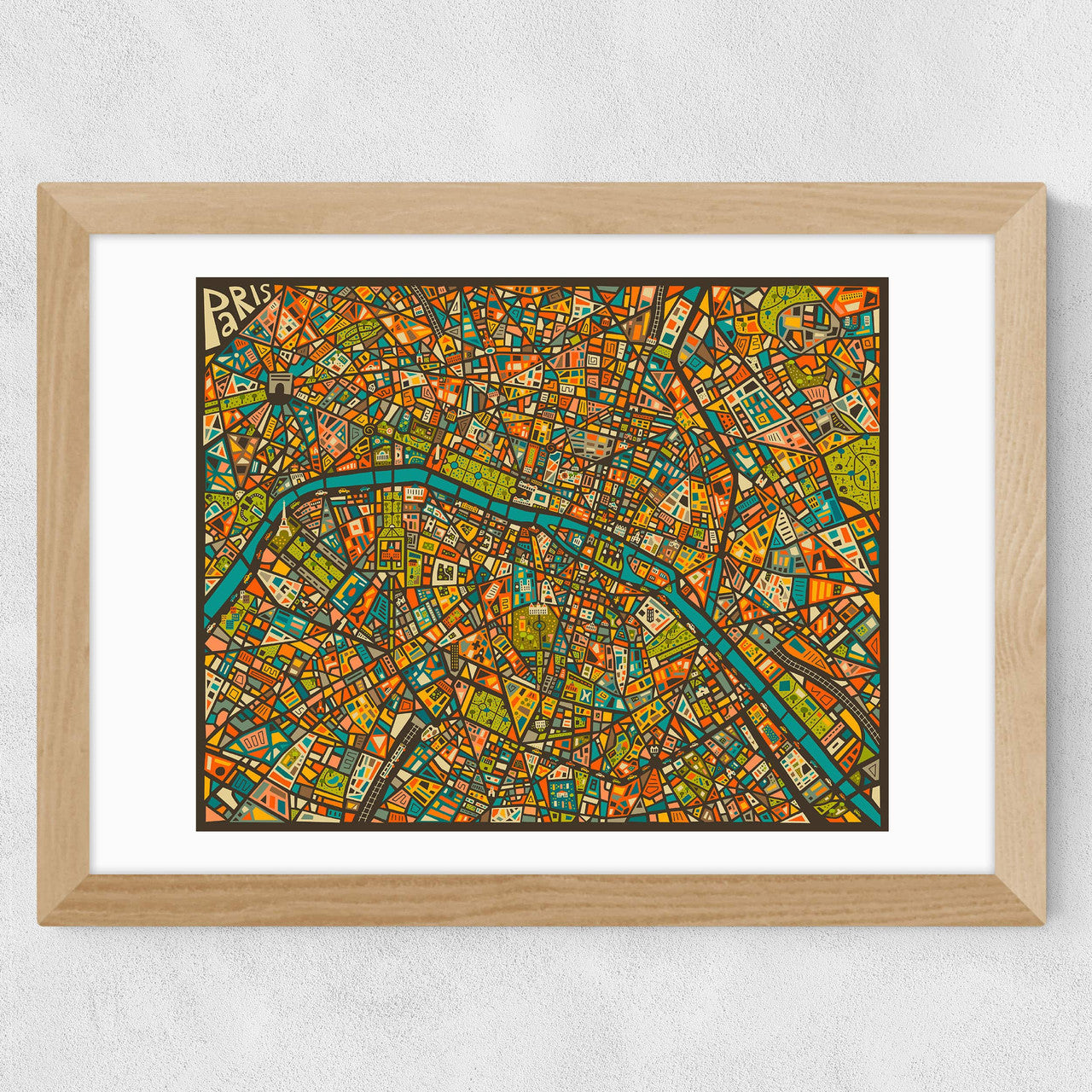 Paris Street Map by Jazzberry Blue - INSIDE HOUSE