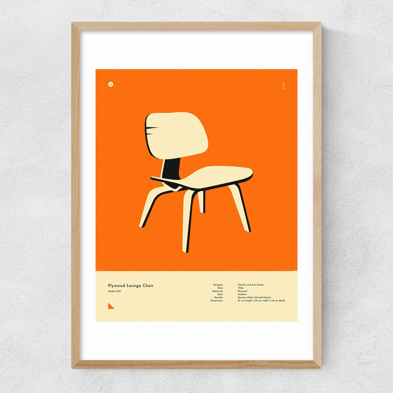 Orange Plywood Lounge Chair - INSIDE HOUSE