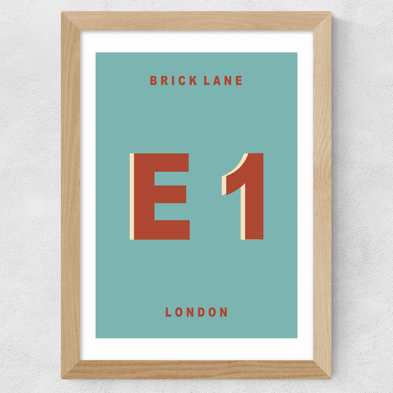 Brick Lane E1 by Luxe Poster Co