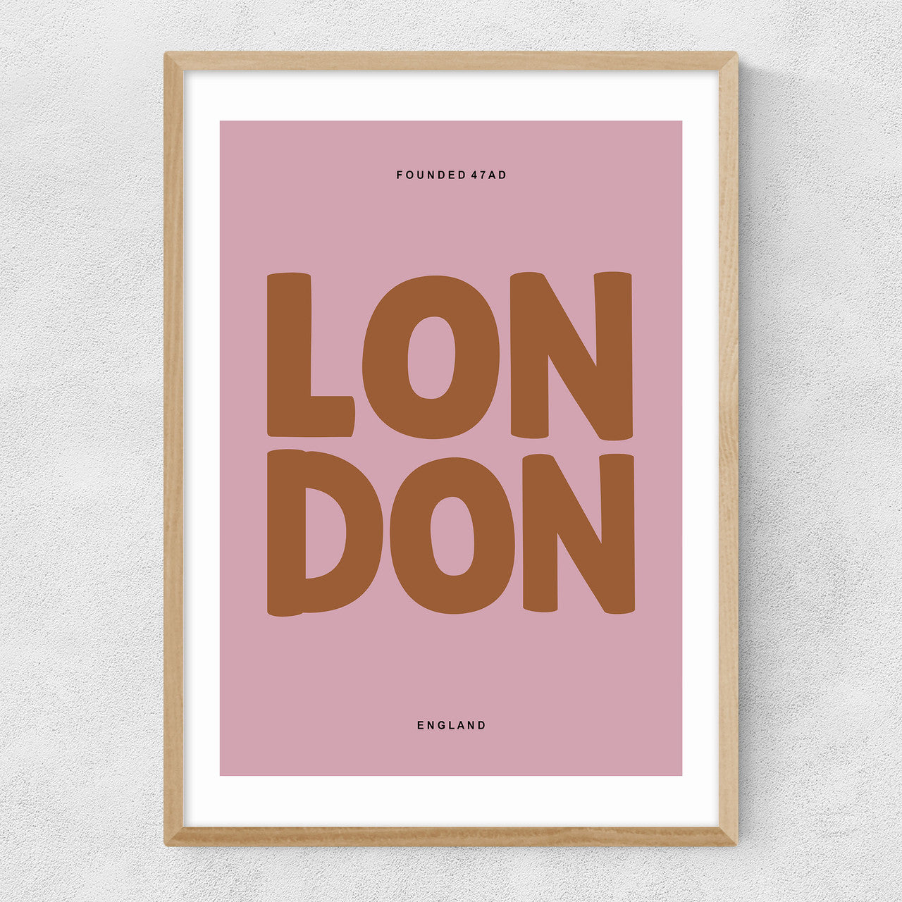 London Typography Pink