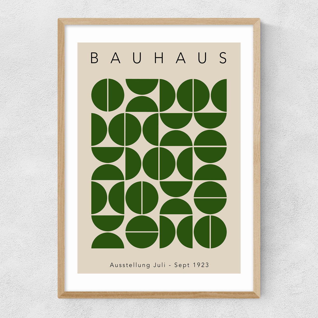 Bauhaus Green Semi Circles