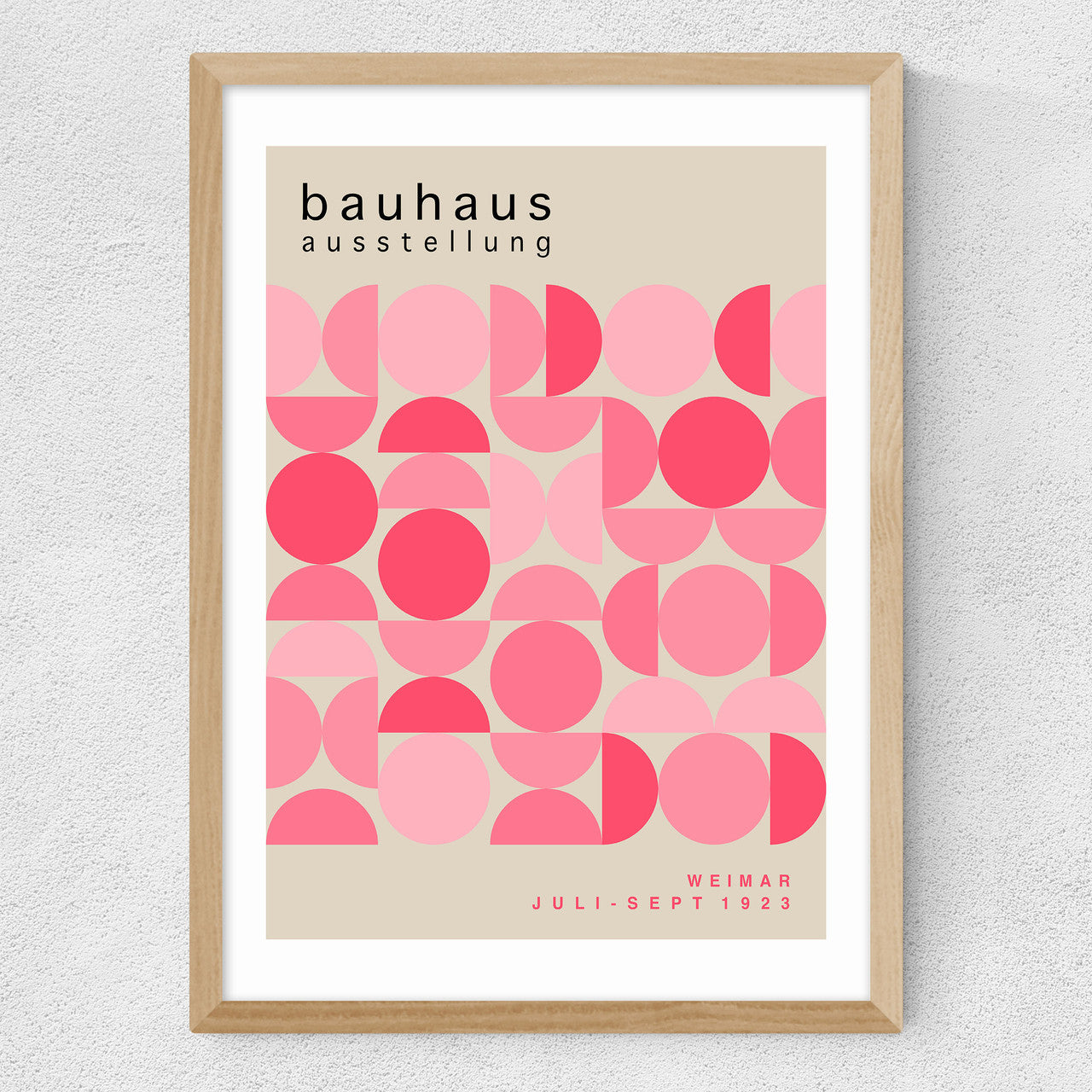 Bauhaus Pink Semi Circles