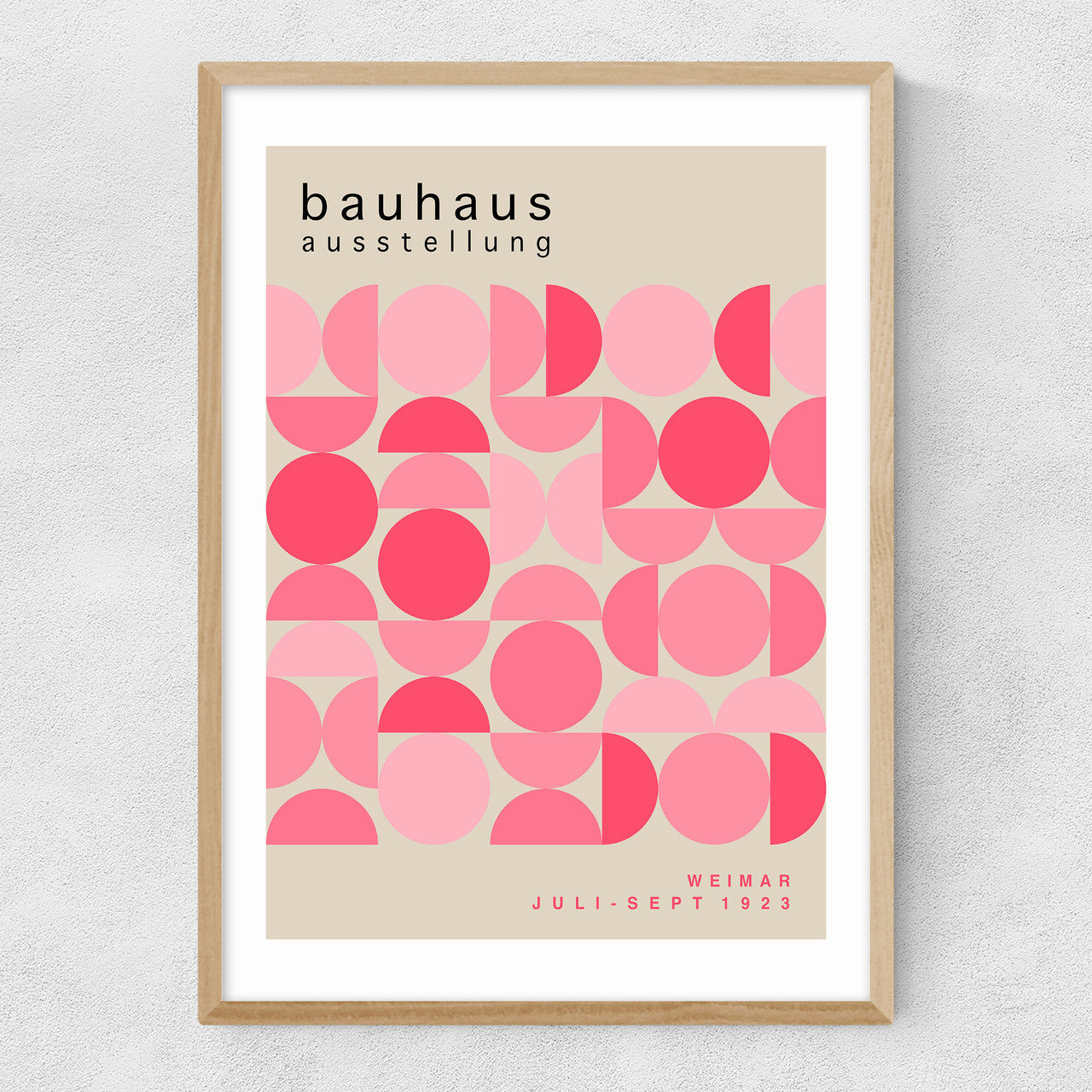 Bauhaus Pink Semi Circles