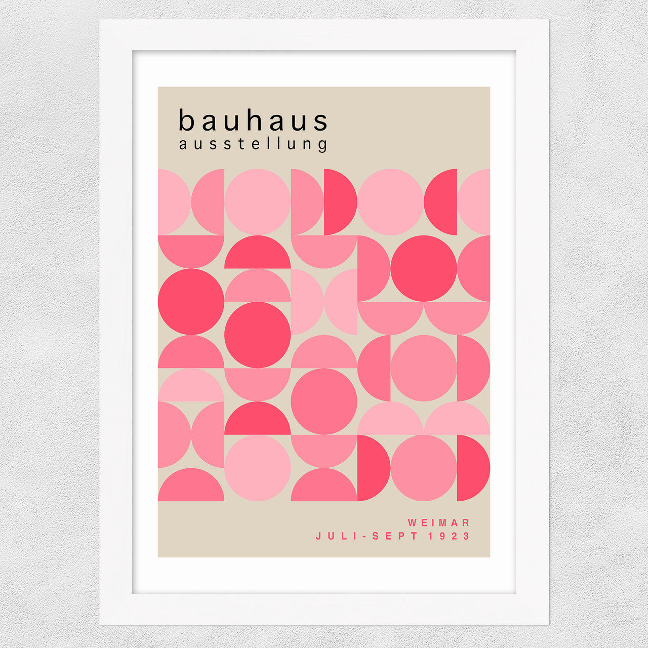 Bauhaus Pink Semi Circles