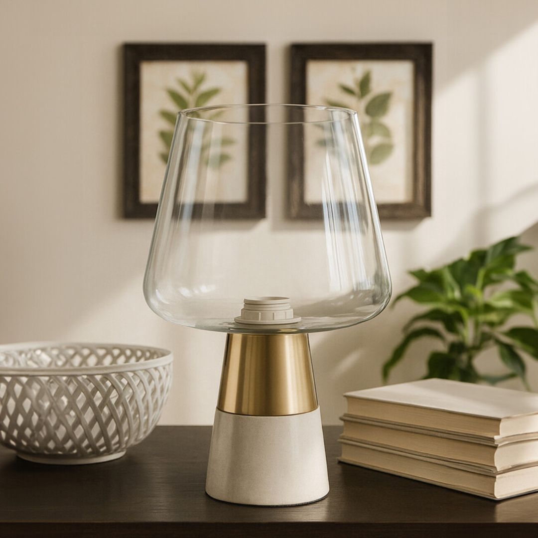 Lorien Marble Glass Table Lamp - INSIDE HOUSE