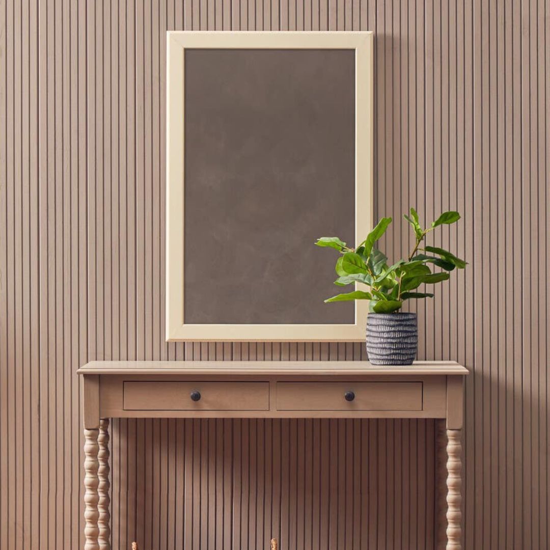 Loxley Antique White Wood Wall Mirror
