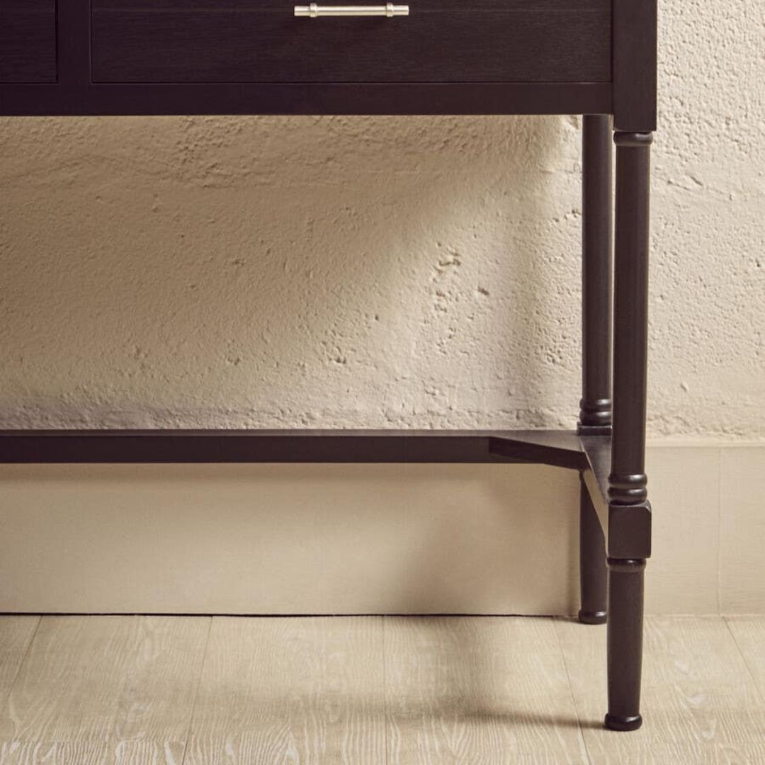 Loxley Black 2 Drawers Desk