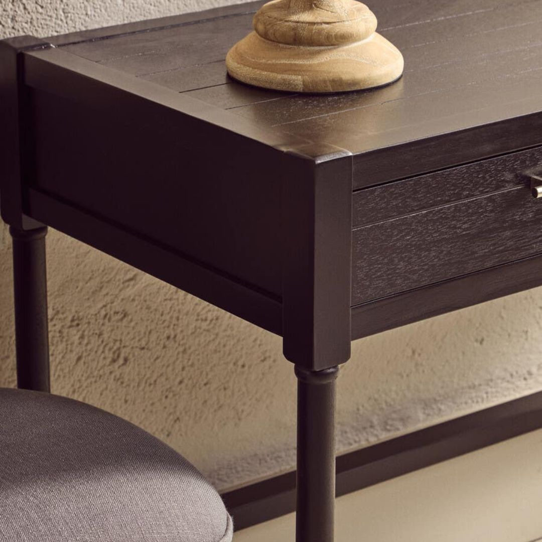 Loxley Black 2 Drawers Desk