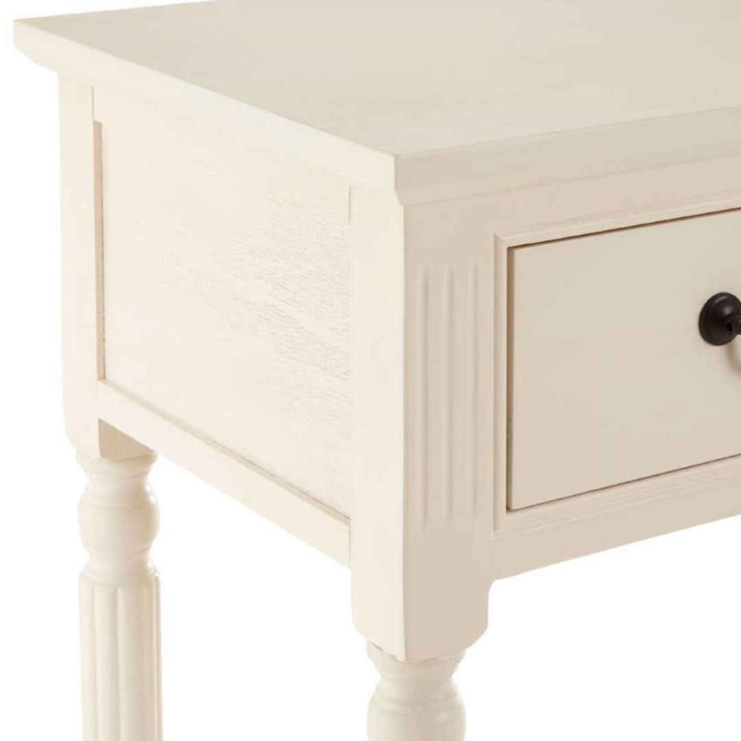 Loxley Ivory White  3 Drawers Console Table