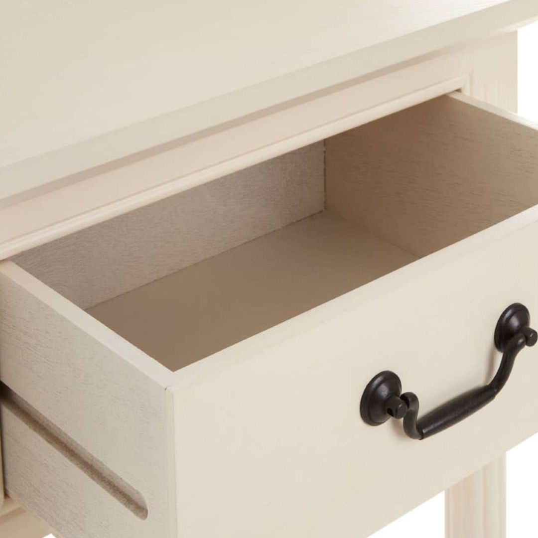 Loxley Ivory White  3 Drawers Console Table