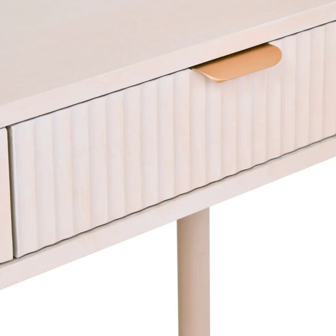 Loxley Taupe Reed 2 Drawers Console Table