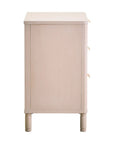 Loxley Taupe Reed 3 Drawers Bedside Table