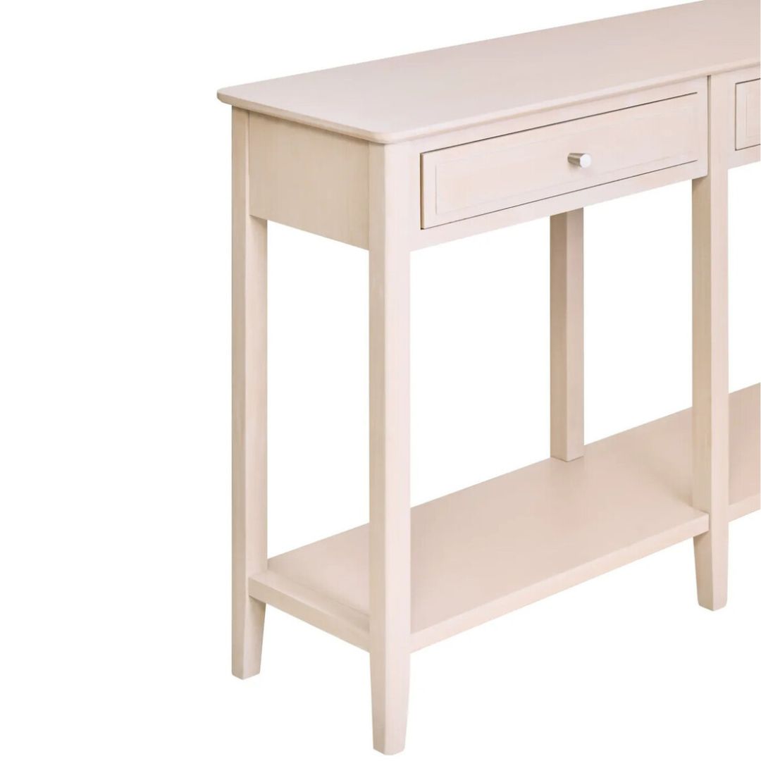 Loxley Taupe Wide 2 Drawers Console Table