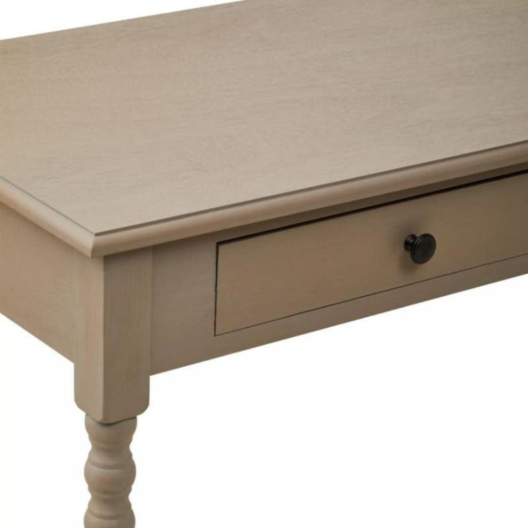 Loxley Vintage Grey 2 Drawers Desk with Bobble Legs