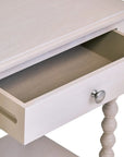 Loxley Vintage Grey Bobble Side Table with Drawer