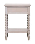 Loxley Vintage Grey Bobble Side Table with Drawer