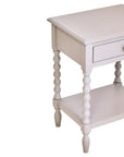 Loxley Vintage Grey Bobble Side Table with Drawer