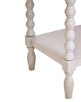 Loxley Vintage Grey Bobble Side Table with Drawer