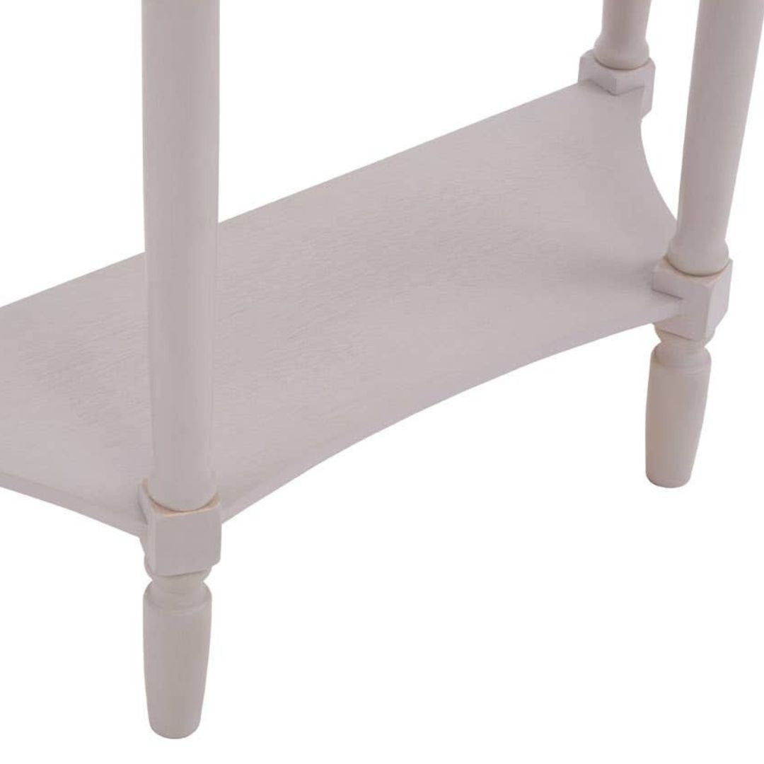 Loxley Vintage Grey Half Moon Console Table with Drawer