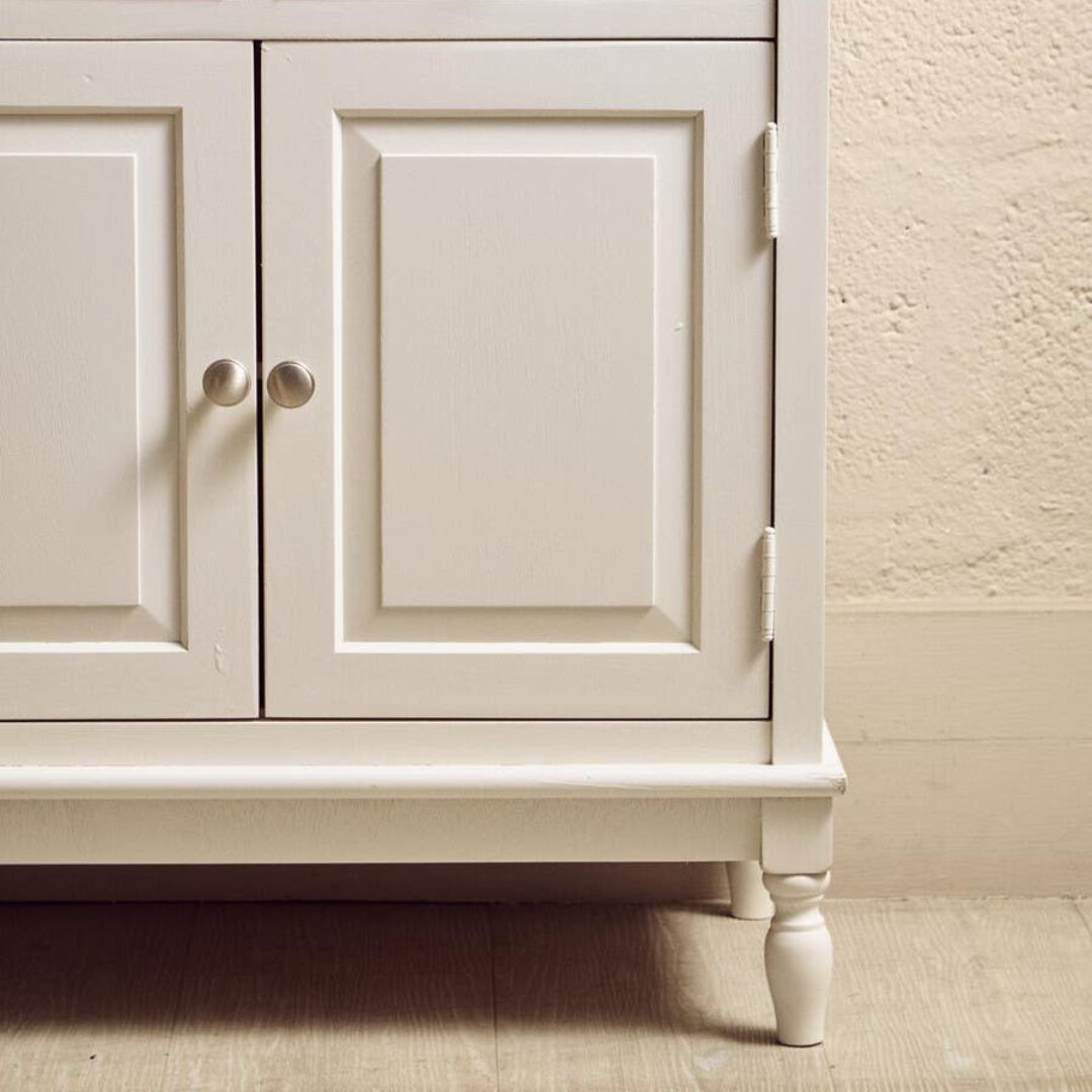 Loxley White 2 Doors 2 Drawers Sideboard with Natural Top