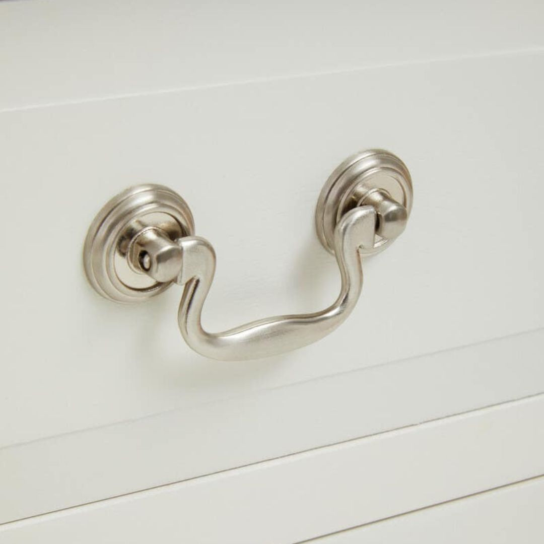 Loxley White 2 Doors 2 Drawers Sideboard with Natural Top