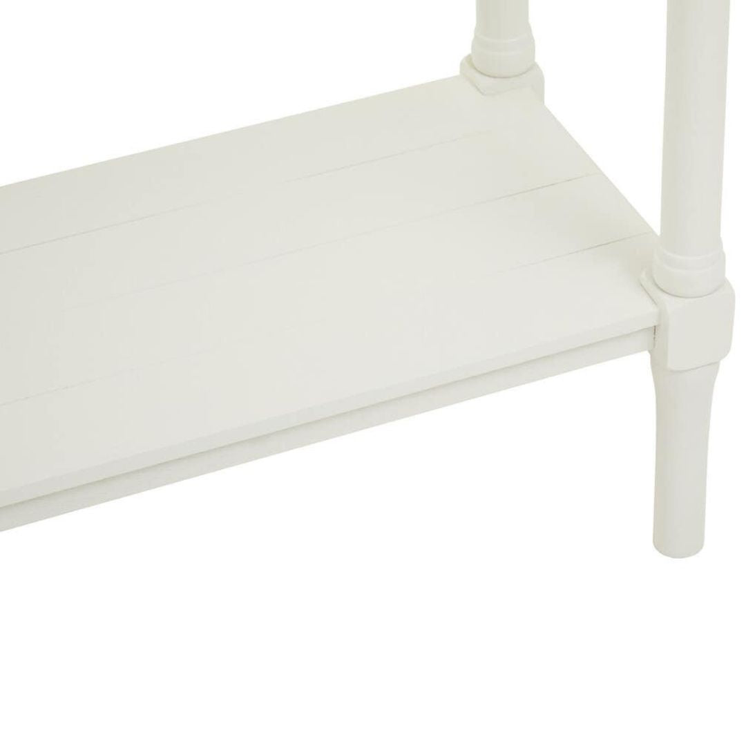 Loxley White 4 Drawers Console Table with Natural Top